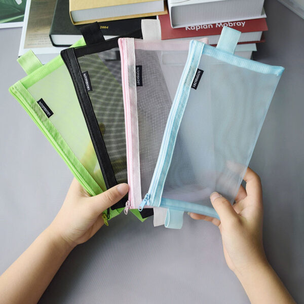 Product image for  Fashion Nylon Mesh Transparent Stationery Bag Home Décor 4