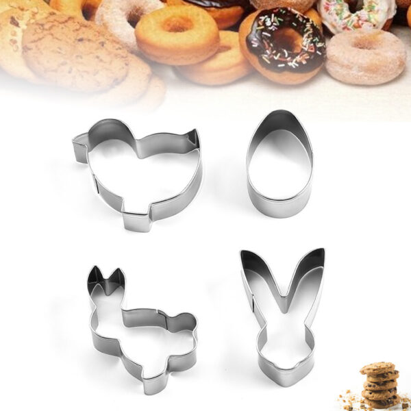 Product image for  Stainless Steel Mini Animals 4 Piece Cookie Set Home Décor 4