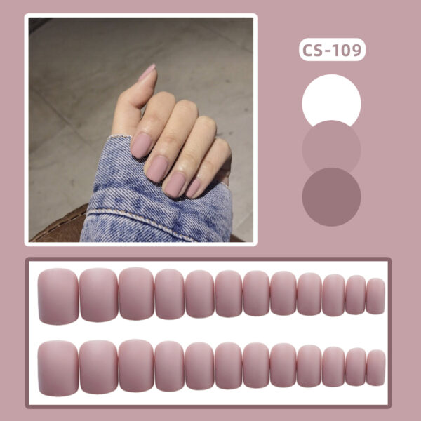 Product image for  Frosted Grey Short Square False Nail Home Décor 8