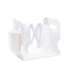 White book stand and pen holde