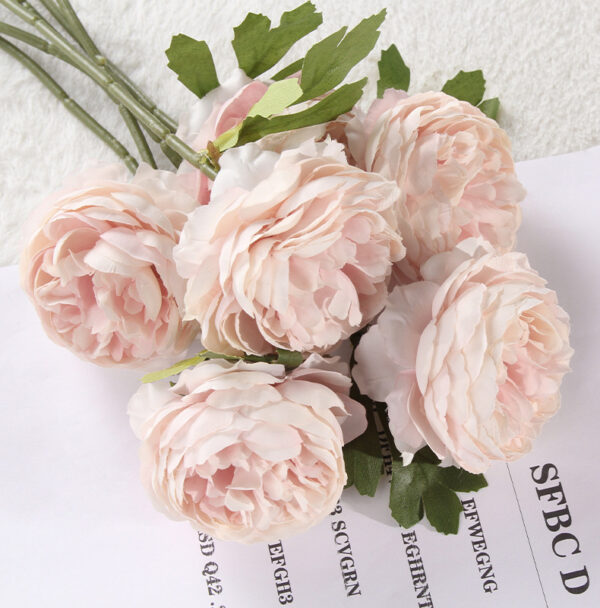 Product image for  Artificial Rose Moisturizing Rose Tea Rose Camellia Interior Decoration Artificial Rose Fake Flower Bouquet Camellia Home Décor 7