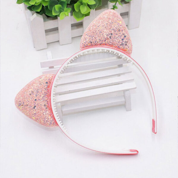 Product image for  Cat Ears Headband Fine Sequins Cartoon Home Décor 8