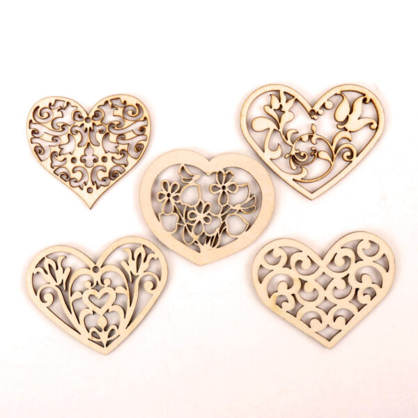 Product image for  Peach Heart Love Wood Chips Home Décor 8