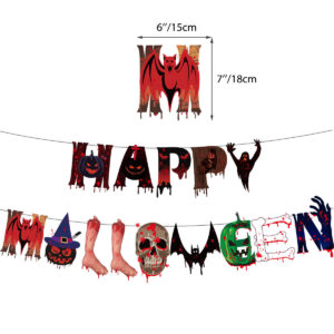Product image for  Halloween Banner Hanging Flag Horror Holiday Party Scene Decoration Home Décor 20