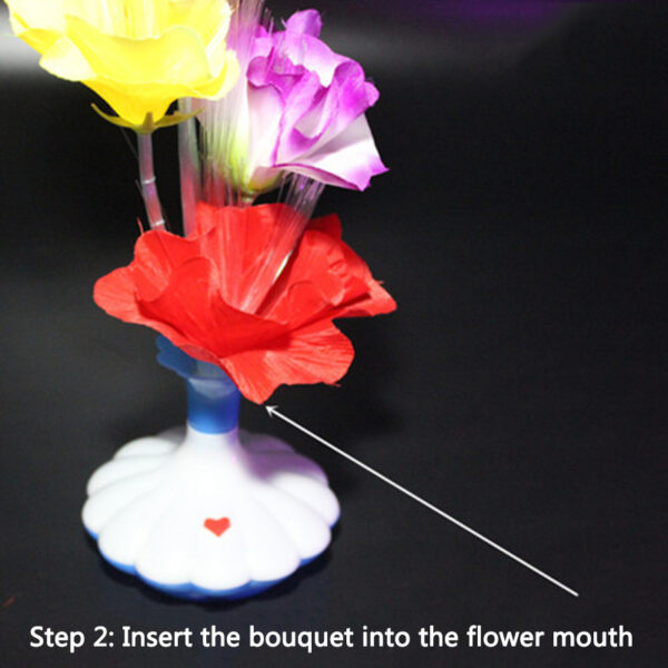 Product image for  Pointed Rose Flower Vase Fiber Optic Flower Home Décor 8