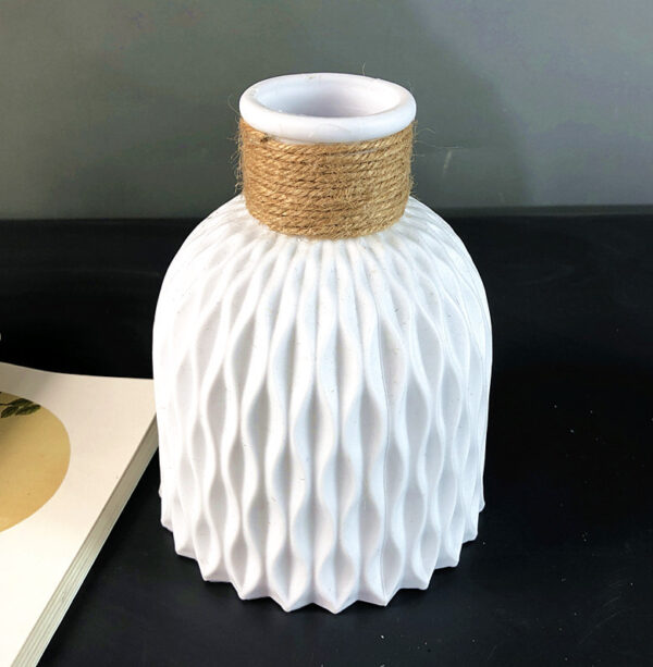Product image for  Plastic Vase Modern Imitation Ceramic Artificial Flower Container Home Décor 9