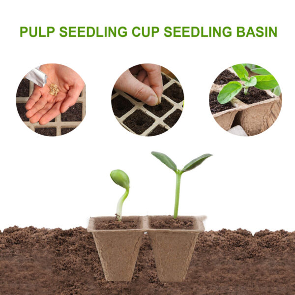 Product image for  Biodegradable Eco-Friendly Pulp Seedling Nursery Pots 12-Hole Home Décor 7