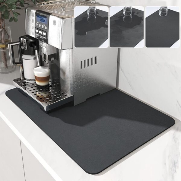Product image for  Skin Drain Pad Rubber Dish Drying Mat Super Absorbent Drainer Mats Tableware Bottle Rugs Kitchen Dinnerware Placemat Home Décor 4