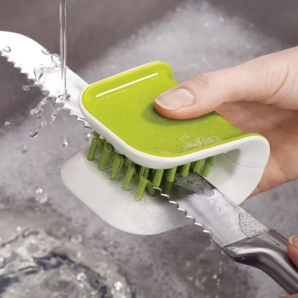 Product image for  U-Shaped Knife And Cutlery Cleaner Brush Home Kitchen Cleaning Brushes Bristle Scrub Kitchen Washing Home Décor 4