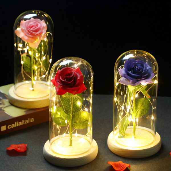 Product image for  Glass Shade Rose Lamp Home Décor 4