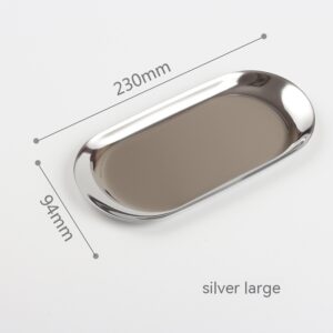 Product image for  Oval Plate Jewelry Box Stainless Steel Metal Storage Home Décor 19