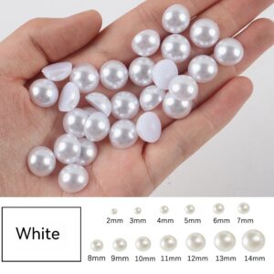Product image for  Abs Pearl Flat Bottom Semicircle Mobile Phone Diy Nail Stickers Accessories Scattered Beads Home Décor 16