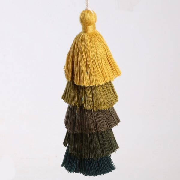Product image for  1Pc Mixed Color 5 Layer Tassel Cotton Silk Tassels Charm Pendant For Jewelry Making DIY Earring Findings Home Décor 9