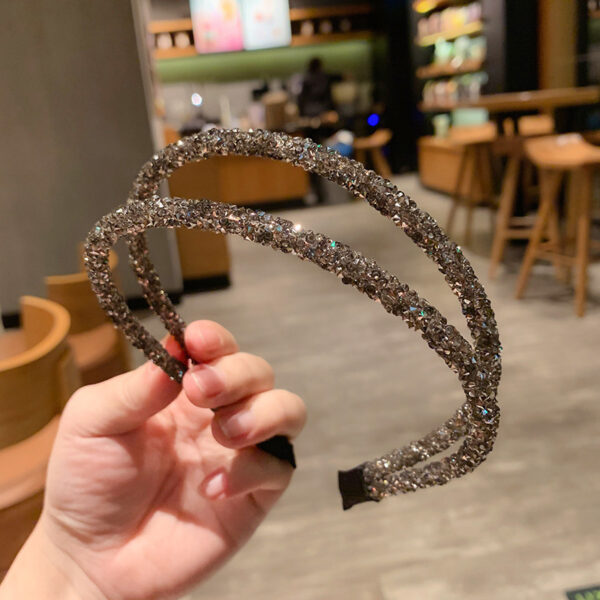 Product image for  Super  Double Thin Edge Crystal Thin Edge Hair Band Home Décor 8