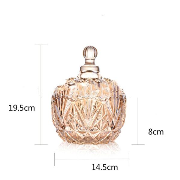 Product image for  Clear Glass Crown Full Sky Star Style Storage Jar Jewelry Box Home Décor 8