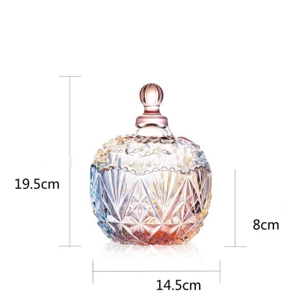 Product image for  Clear Glass Crown Full Sky Star Style Storage Jar Jewelry Box Home Décor 9