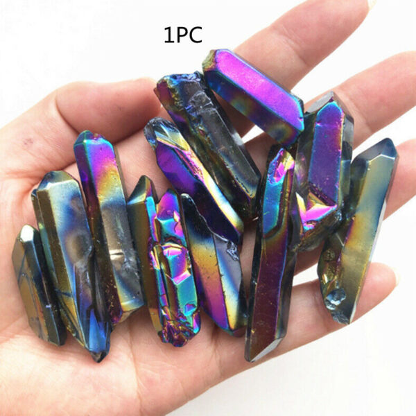 Product image for  Natural Electroplating Crystal Pillar Non-porous Ornament Home Décor 7