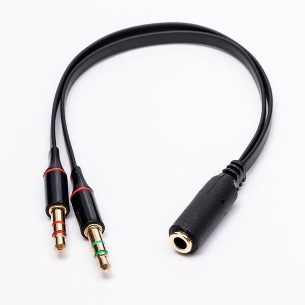 Product image for  Two-in-one Splitter Headphone Conversion Computer Headset One-to-two Audio Cable Home Décor 6