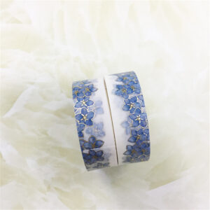 Product image for  Small Blue Flower Hot Stamping And Paper Tape Chasing The Month Hand Account Diy Lipstick Sticker Home Décor 10