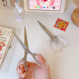 Product image for  Simple Transparent Scissors Household Hand Account Cutting Home Décor 9