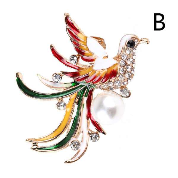 Product image for  Lady Bird Phoenix Owl Swallow Woodpecker Enamel Bird Brooch Home Décor 5