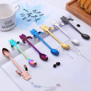Product image for  Fashion Dessert 304 Stainless Steel Spoon Creative Cat Home Décor 19