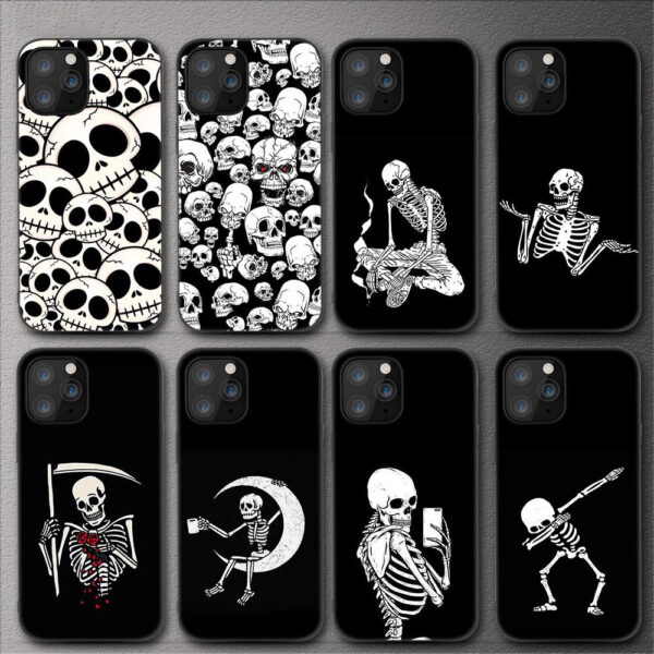 Product image for  New Skull For IPhone14promax New Funny Phone Case Home Décor 4