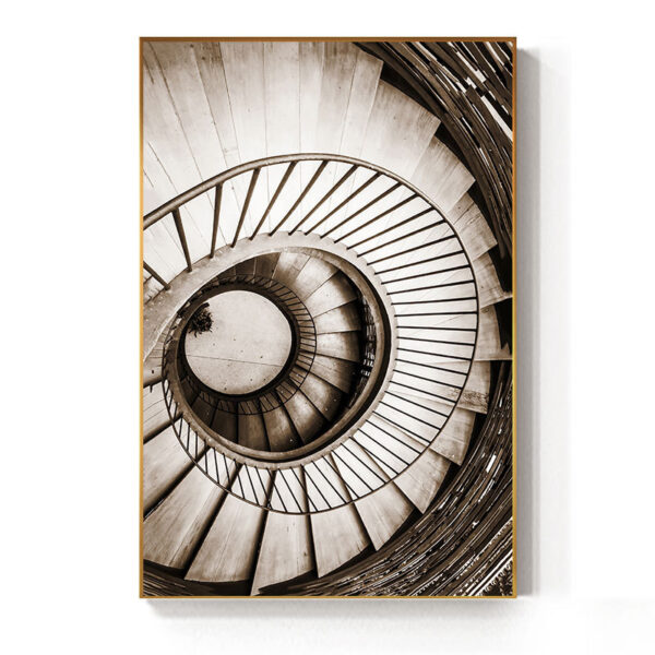 Product image for  Abstract Spiral Stairs Vortex Inception Canvas Painting Artworks 8