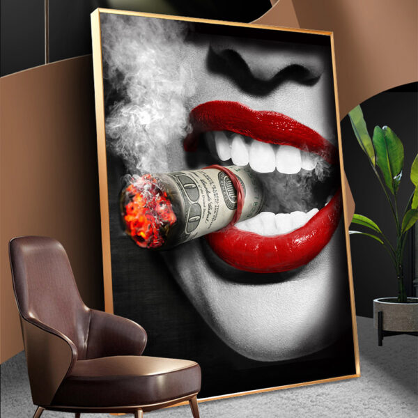 Product image for  Red Lips And Cigarette Art Poster Decorative Painting Artworks 7