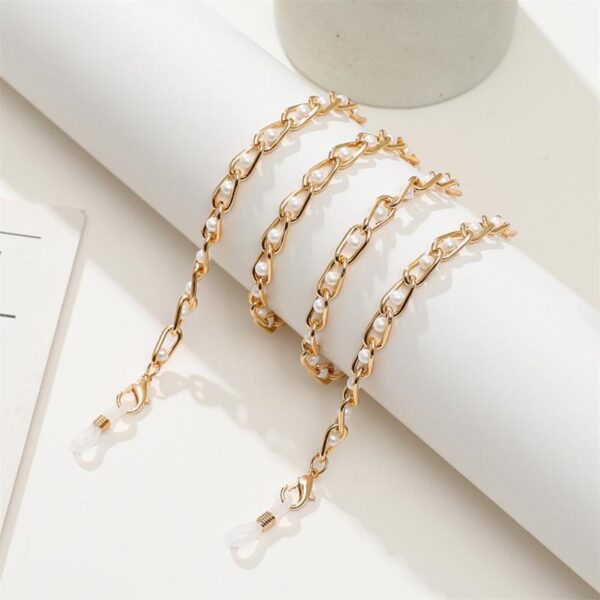 Product image for  Fashion Simple Aluminum Chain Pearl Glasses Home Décor 9