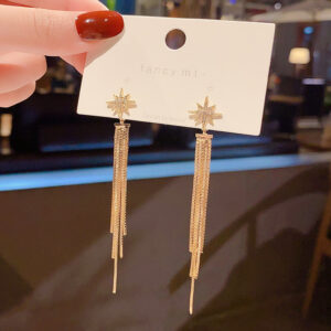 Product image for  Retro Design Sense Long Tassel Earrings Women’s Temperament Home Décor 14