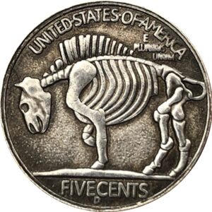 Product image for  21MM Antique Silver Dollar Buffalo Wanderer Coin Home Décor 12