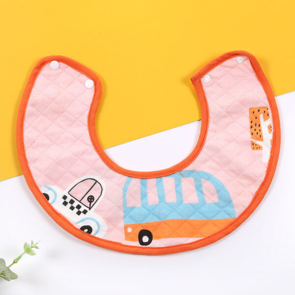 Product image for  Newborn Four Seasons Knitted Cotton Single Flower Waterproof Bib For Infants Home Décor 9
