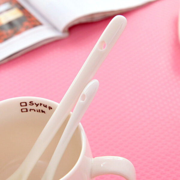 Product image for  Ceramic Household Small Spoon Mini Coffee Stirring Small Round Spoon Home Décor 5