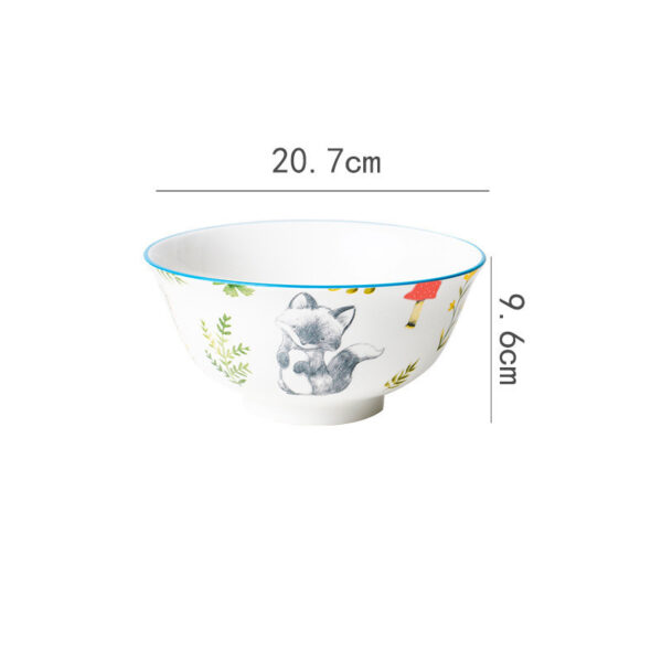 Product image for  Underglaze Cartoon Hand-painted Dishes And Dishes Ceramic Tableware Set Home Décor 6