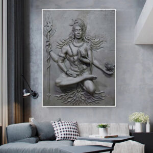 Product image for  Statue Of Faith Carving Posters And Hanging Paintings Canvas Frameless Home Décor 17