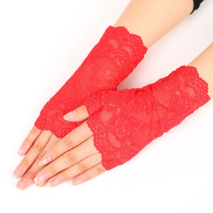 Product image for  Ladies Driving Sunscreen Lace Half-finger Gloves Home Décor 15