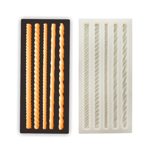 Product image for  Silicone Decorative Fondant Twist Rope Mould Home Décor 9