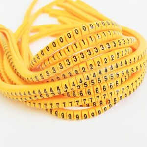 Product image for  EC-type Snap-on Yellow Digital Sub-mother Number Network Cable Identification Sleeve Home Décor 15