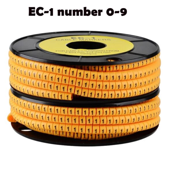 Product image for  EC-type Snap-on Yellow Digital Sub-mother Number Network Cable Identification Sleeve Home Décor 13