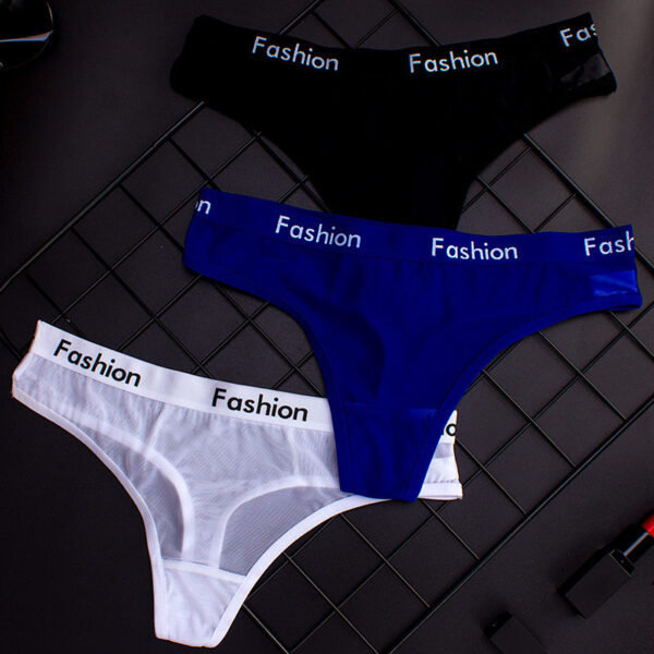 Product image for  Mesh Sports Print Letter Low Waist Seamless Women’s Briefs Home Décor 10