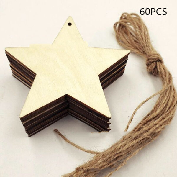 Product image for  Wooden Decorative Christmas Pendant With Hole Pentagram Home Décor 10