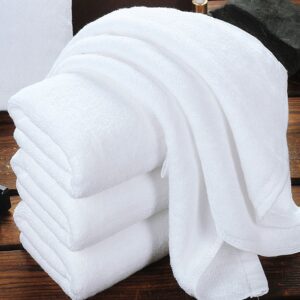 Product image for  White Towel Pure Cotton Guesthouse Hotel Beauty Salon Extra Thick Absorbent Face Home Décor 16