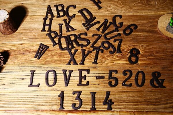 Product image for  Grocery Iron Decoration Cast Iron Metal Numbers Letters Creative DIY Door Plate Letter Symbols Home Décor 7
