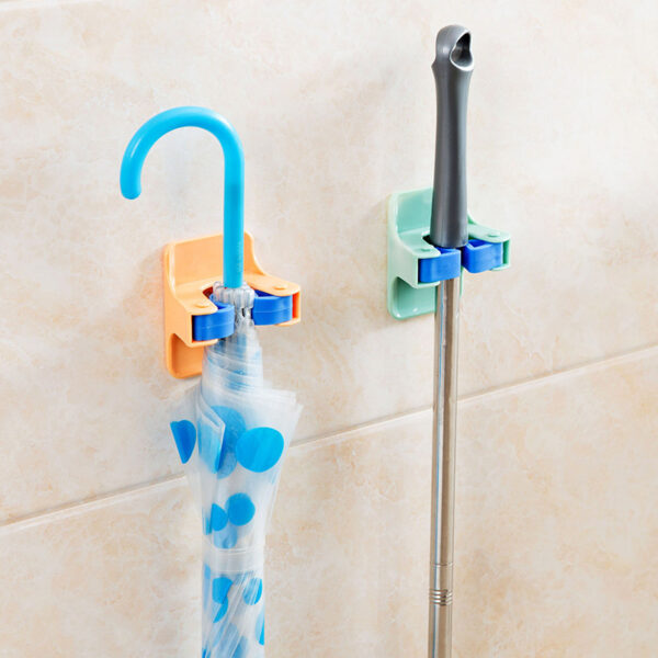 Product image for  Household Non-marking Free Punching Door Clip-on Mop Hook Home Décor 8
